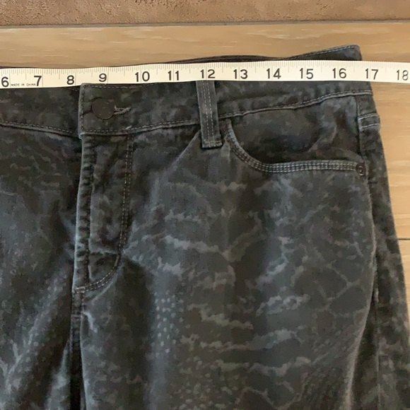 NYDJ Skinny Animal Print Lift Tuck Technology Charcoal Gray Black Size 10 - Picture 11 of 13